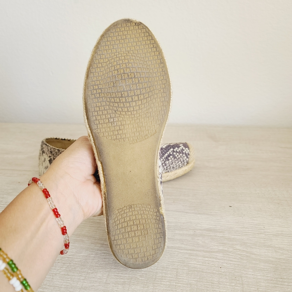 Stuart Weitzman Snake Beige And Gray Print Espadr… - image 7